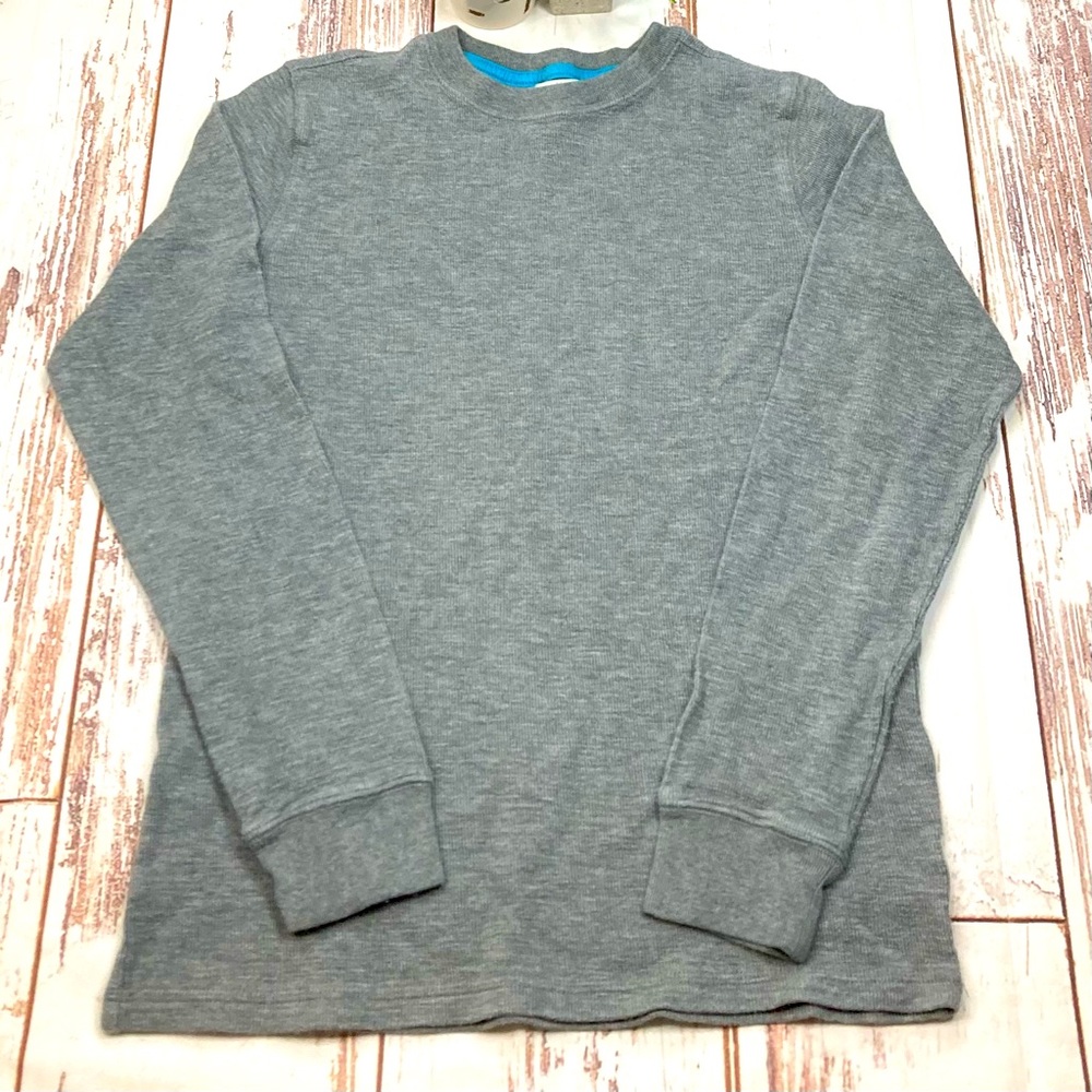 Cherokee Long Sleeve Thermal Shirt Gray Crew Neck Sz XL(16)